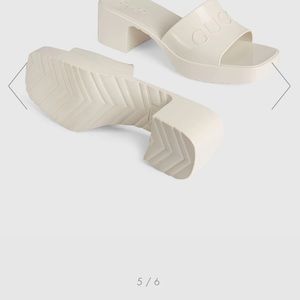 Gucci mystic white rubber slides size 8